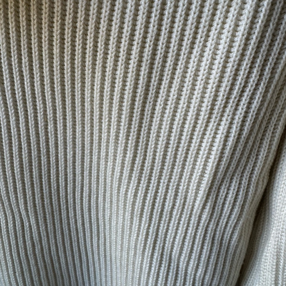 Zara Cream Ribbed Sweater - Picture 3 of 5